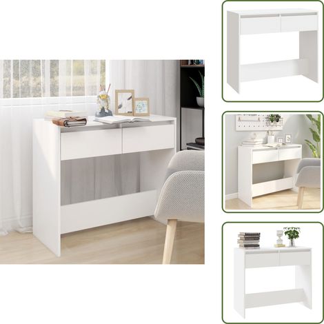 Konsolentisch Weiß 89x41x76,5 cm Holzwerkstoff - Konsolentisch - Wohnzimmermöbel - Flurtisch - Beistelltisch - Weißer Tisch (1/5)