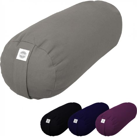 Traversin, rouleau de méditation, yoga - 24 x 64 cm - Gris - Vivezen (1/7)