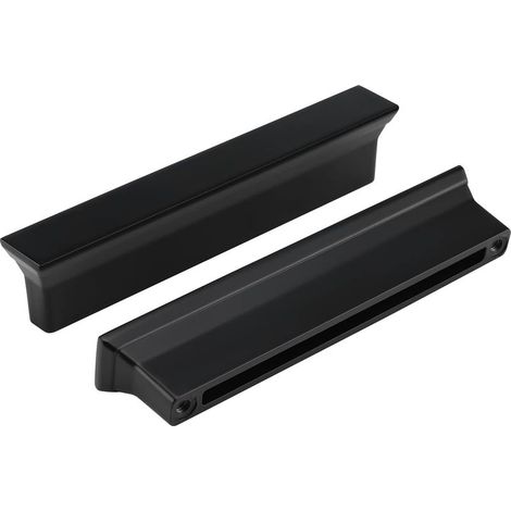 Lot de 20 poignées d'armoire noires, pour meuble-lavabo de cuisine et de salle de bain, entraxe de 96 mm (1/5)