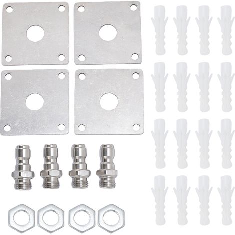 Supporto per lancia schiumogena per idropulitrice, in acciaio inox, attacco rapido da 1/4 di pollice, montaggio automatico, 4 set. (1/5)