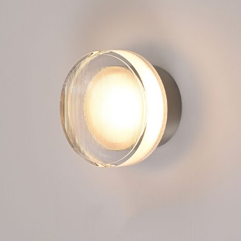 Wottes – Applique murale moderne en aluminium – Lumière blanche chaude 5W – Ø13,5cm – Abat-jour acrylique anti-éblouissement – Style minimaliste (1/5)