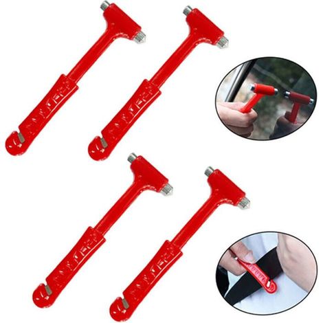 Marteau de sécurité auto coupe-ceinture brise-glace - Outil d'urgence compact (1/4)