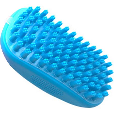 Brosse de massage apaisante pour shampoing pour animaux - Excellent outil de toilettage avec peigne en caoutchouc souple pour laver et masser chiens et chats (1/5)