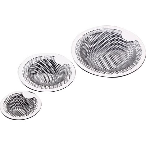 Filtros de acero inoxidable para atrapar pelos de bañera, colador de fregadero, desagües de bañera, protectores de desagüe, tapón de desagüe para cocina y baño, 4 unidades