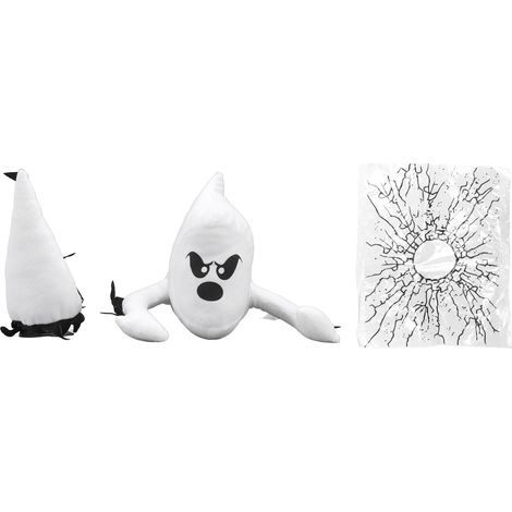 Peluche Fantôme en colère, fantômes qui s'écrasent, fantôme à la fenêtre cassée pour Halloween, décoration de fête intérieure et extérieure (1/5)