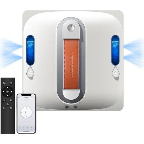 Robot lave-vitres intelligent avec pulvérisation 4 directions, détection du verre et commande Bluetooth (1/5)