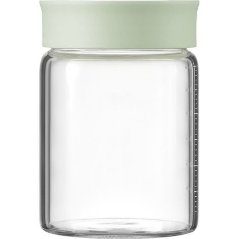 Barattoli in vetro BUYDEEM da 500 ml con tappo in un accogliente colore verde, modello CS1013