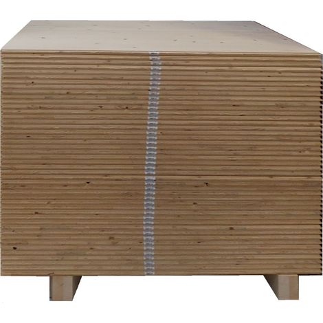 3 Schichtplatte Fichte N + F 125 x 62,5 cm 19 mm 48 St. Palettenabnahme (1/3)