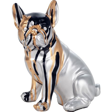 Signes Grimalt Figure di figura del cane  Figura Bulldog Dog Silver Animals 11x15x20cm 28702