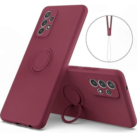 Silikonhülle für Samsung Galaxy A53 5G mit drehbarem Ring und Schlüsselanhänger, weiche, stoßfeste Hülle, Schutzband für Samsung-Smartphones, schlanke und leichte Hülle, kompatibel mit Galaxy A53, 1 S (1/5)