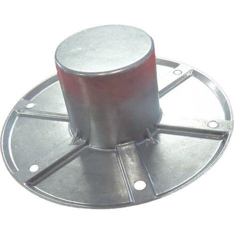 Pied de table rond en aluminium - 1 pièce - Design robuste - Montage encastré direct - Pour camping-car et bateau - Ø15 cm (1/5)