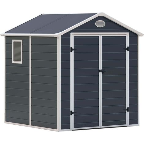 Caseta de Resina Gardiun Donna 3,57 m² Exterior 190x188x225 cm Antracita/Blanco (1/5)