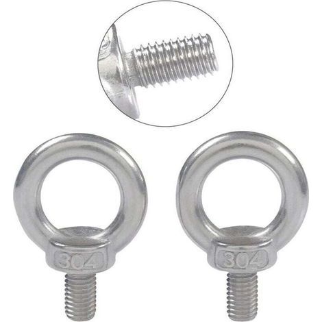 M5X10 304 En Acier Inoxydable Filetage Mâle Anneau De Levage À Oeil Boulon À Oeil Boulon À Oeil Vis Machines Épaule 10 PCS.. (1/3)
