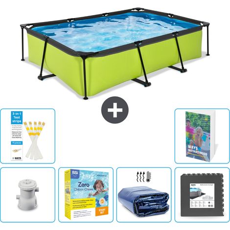 Exit Pool Rechteckig - 300x200x65 cm - 7-teilig S285