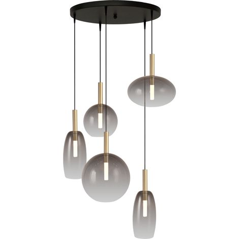 Lampe pendante 5L vide Lido Ball Or avec verre doré qui s’estompe. - 2862-02-02-50-5-1234 (1/2)