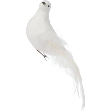 Vogeldekorationsset mit künstlicher Taube und Clip
