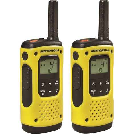 Talkie-walkie PMR446 étanche jusqu'à 1m – Portée 10 km – Lampe de poche LED – Alarme vibrante – Jeu de 2 – Motorola
