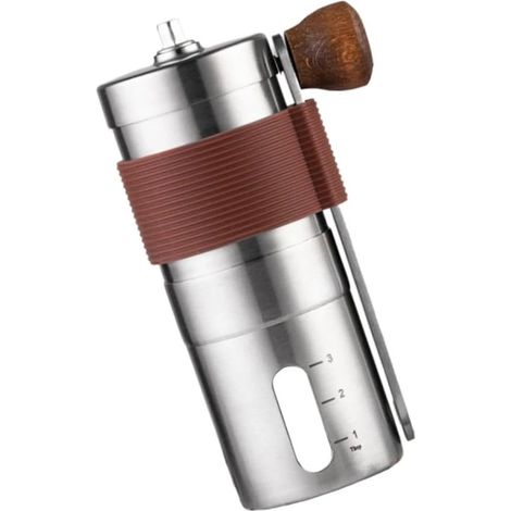 Moulin à café manuel portable avec mouture réglable pour expresso, cafetière à piston et café filtre, idéal pour la maison, le bureau et les voyages.-AquaForge (1/5)