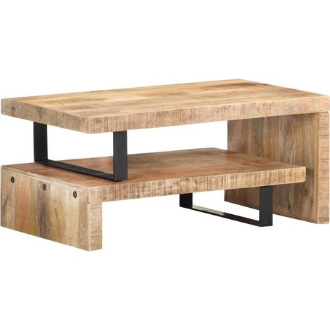 Maison Exclusive - 2-tlg. Couchtisch-Set Massivholz Mango