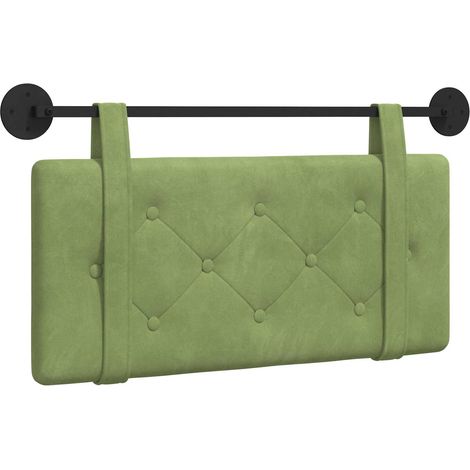 Hanging Headboard Light Green Velvet vidaXL