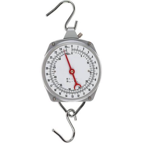 Kerbl Zeigerschnellwaage 50 kg inkl. Haken Hängewaage 200 g Unterteilung