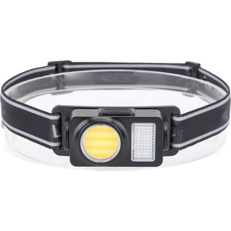 Lampe frontale étanche multifonction rechargeable par USB avec bandeau ajustable pour la pêche de nuit, le vélo et le travail. (1/5)