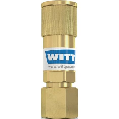 WITT acoplamiento de manguera SK 100-3 oxígeno G 1/4 pulgada RH cuerpo MG - 150017 (1/3)