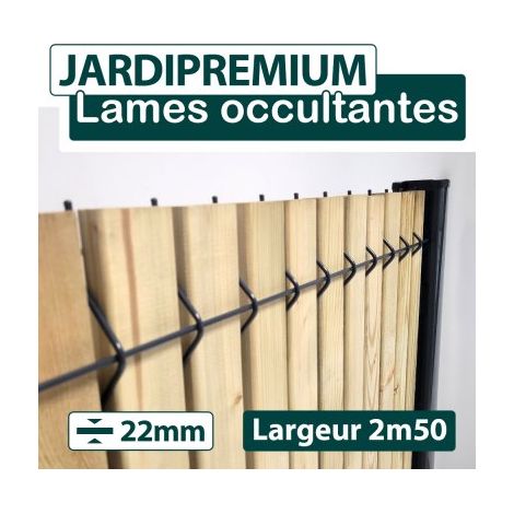 Cloture & Jardin – Lames occultation bois épicéa 22mm – 1,03m de hauteur – Traitement autoclave classe 3 – Résistantes aux intempéries – Brise vue naturel