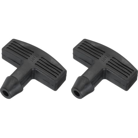 Sollbry 2 piezas de 5 cm x 5 cm x 1 cm de mango de arranque de retroceso para cortacéspedes, generadores, motores, equipos eléctricos, accesorios, color negro (1/5)