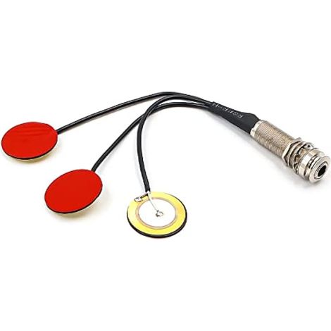 Micros Auto-adhésifs Transducteur piézo 3 en 1 Micro Contact Micro piézo avec Buzzer Compatible pour Guitare Violon Ukulélé (1/5)