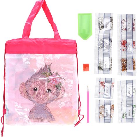 Backpack Bag WearResistant Large Capacity Rhinestones Painting Drawstring Home Storage Tool(AA807 ) (1/5)