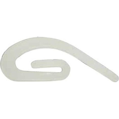 WURKO gancho cortina plastico para riel caja 1000 , Gancho para cortinas y rieles, plástico blancoBolsa de 1000 unidades.