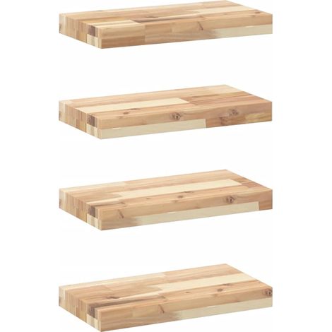 Maison Exclusive - Schweberegale 4 Stk. 60x20x4 cm Massivholz Aka