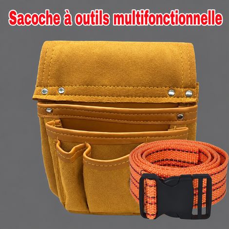 Sacoche à outils de ceinture multifonction avec ceinture en similicuir réf 5758 30 × 30 × 10 cm 600 g – Livraison gratuite