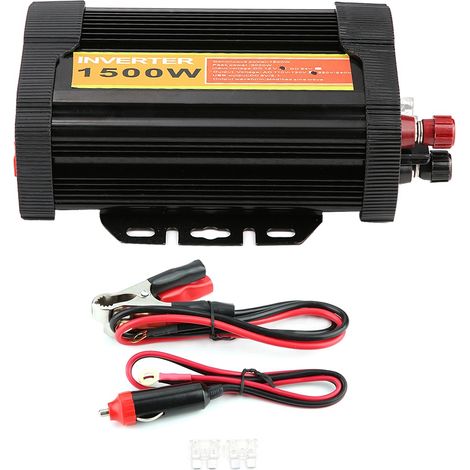 Onduleur de Voiture 1500W, Convertisseur 12V/110V - Chargeur et Transformateur Haute Puissance (1/5)