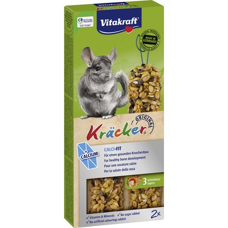 Vitakraft Nagerfutter Snack Kräcker Calci Fit 112 g 2 Stück (1/2)