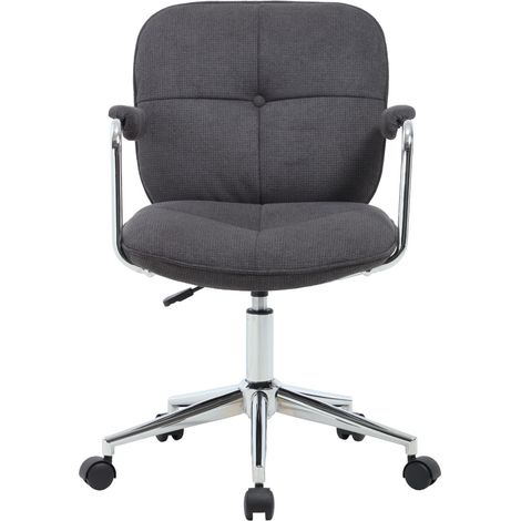 Wahson Office Chair Chenille, Swivel Computer Desk Chair with Armrests Height Adjustable for Home Office/Study Room, Gray