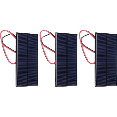 Stück DC 6V 1W Solarzellen-Leistungsmodul, polykristallines Silizium mit 30 cm Kabel (1/5)