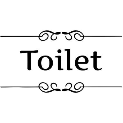PA Badezimmer-Wandaufkleber für Toilette, Badezimmer-Wandaufkleber, Türaufkleber (1/3)