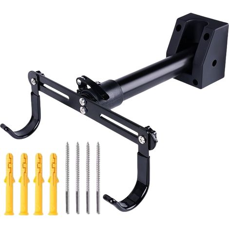 Soporte de pared para bicicletas - Portabicicletas horizontal para interiores Organizador de almacenamiento ajustable 360 grados para garaje, taller y jardín (1/5)