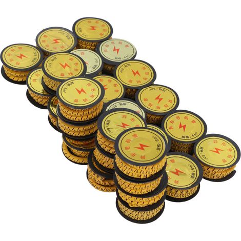 Lot de 26 marqueurs de câbles tubulaires, marquage EC par lettres et chiffres (A à Z), PVC, 6 m² (1/5)
