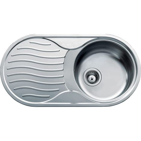 Lavello teka dr80 1c 1e acciaio inox profondità 16 cm (1/4)
