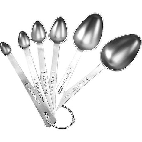 6-teiliges Messlöffel-Set aus Edelstahl