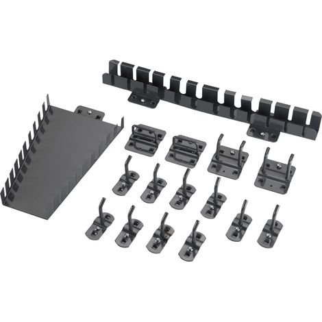 Pack de 16 ganchos y soportes para paneles y mesas de trabajo ALYCO