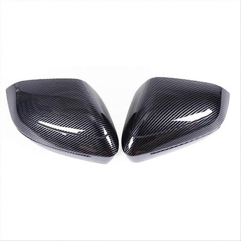 Rétroviseur extérieur coque fibre motif carbone, habillage protecteur personnalisé pour voiture, finition textile élégante, accessoire auto durable