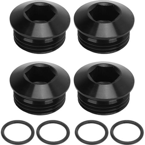 Lot de 4 bouchons de port sphérique 10AN 5/8 po avec joint torique en alliage d'aluminium étanches. (1/5)