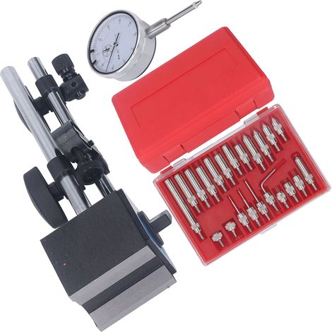 Comparateur à Cadran avec Base Magnétique, Précision 0-1 pouce, Point de Mesure Réglable, Kit de Contrôle Professionnel (1/5)