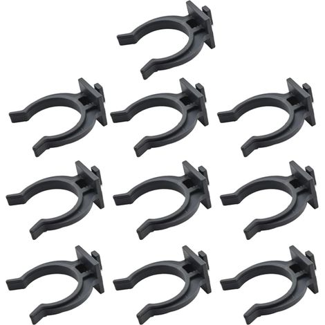 10 clip per battiscopa da cucina, clip per pannelli da bagno, clip di fissaggio per battiscopa, cucine, bagni, mobili, nere (1/5)
