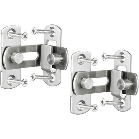 Set mit 2 90-Grad-Eckbolzen aus Edelstahl (mit Schrauben) – 3-Zoll-Edelstahlbolzen für Türen und Fenster (1/5)