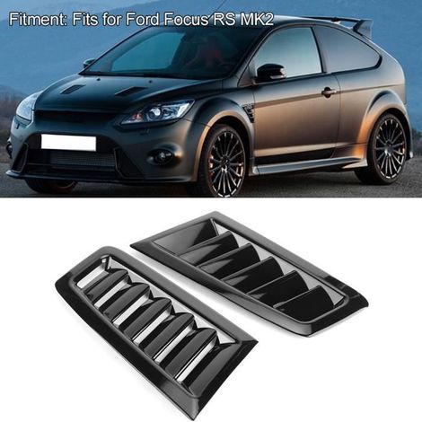 Accessoire Modifié Pour Évent D\'Air De Capot De Voiture Abs Pour Ford Focus Rs Mk2 (Noir Brillant)-Ywey (1/5)